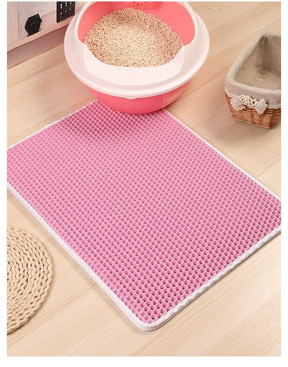 Cat Litter Catcher Waterproof Cat Litter Mat - Black - by Famigift
