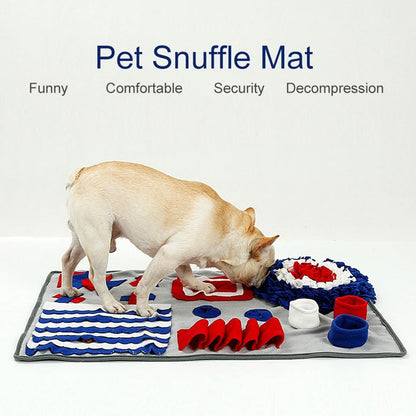 Pet toys Dog Feeding Sniffing Mat Training Nosework Blanket - Grey - by Famigift