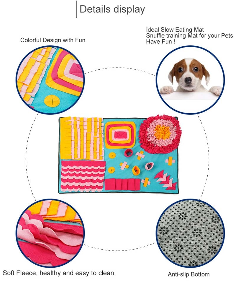 Pet toys Dog Feeding Sniffing Mat Training Nosework Blanket - by Famigift