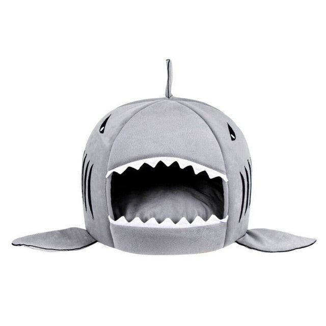 Shark Pet Bed Small Dog Cat House Indoor soft Kennel - Pink - by Famigift