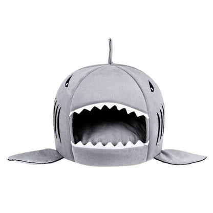 Shark Pet Bed Small Dog Cat House Indoor soft Kennel - Pink - by Famigift