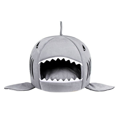 Shark Pet Bed Small Dog Cat House Indoor soft Kennel - Pink - by Famigift