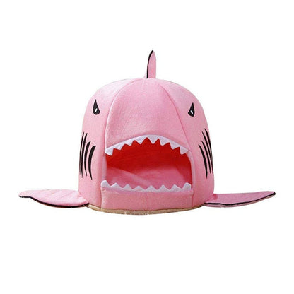 Shark Pet Bed Small Dog Cat House Indoor soft Kennel - by Famigift