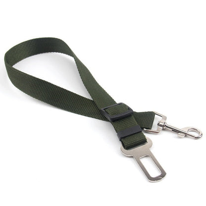 Pet Dog Cat Car Seat Belt Adjustable Harness Seatbelt Lead Leash for Small Medium Dogs Travel Clip Pet Supplies 5 Color - BLACK - by Famigift