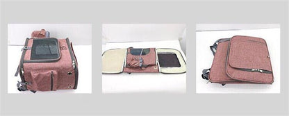 Large capacity foldable pet backpack breathable pet carrier bag - by Famigift