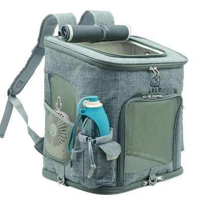 Large capacity foldable pet backpack breathable pet carrier bag - by Famigift