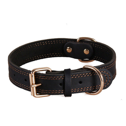 Fami Petcare Genuine Leather Collar - Black - by Famigift