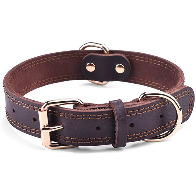 Fami Petcare Genuine Leather Collar - Black - by Famigift