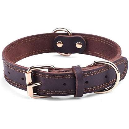 Fami Petcare Genuine Leather Collar - Black - by Famigift