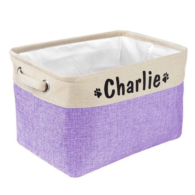Fami Petcare Personalized Toy Basket - Purple - by Famigift