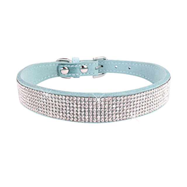 Fami Petcare Rhinestone Collar - Light Blue - by Famigift