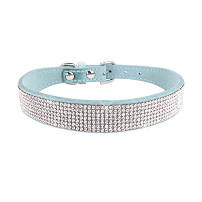 Fami Petcare Rhinestone Collar - Light Blue - by Famigift