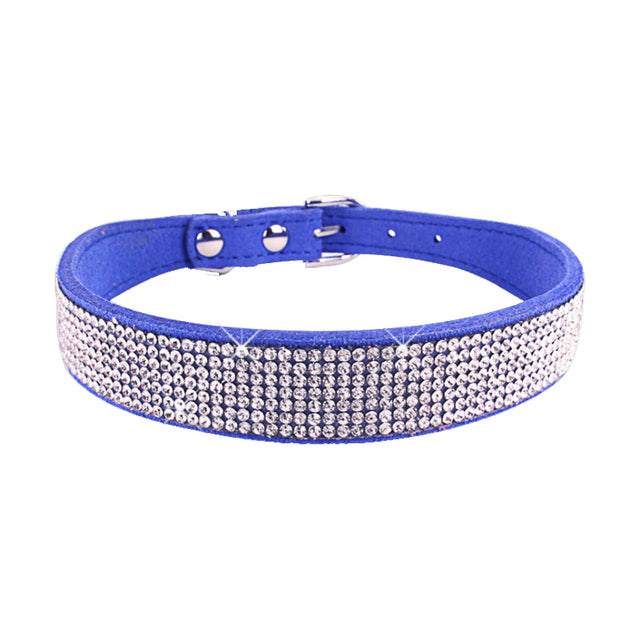 Fami Petcare Rhinestone Collar - Light Blue - by Famigift