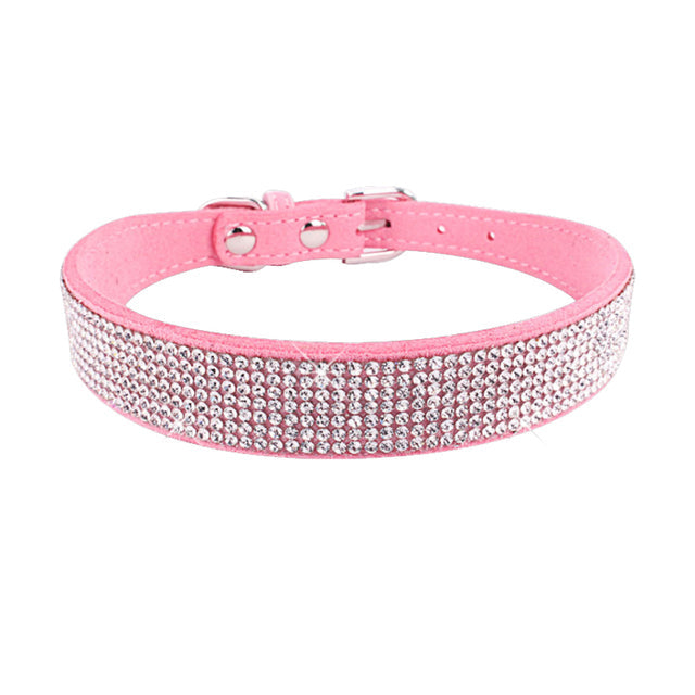 Fami Petcare Rhinestone Collar - Deep Blue - by Famigift