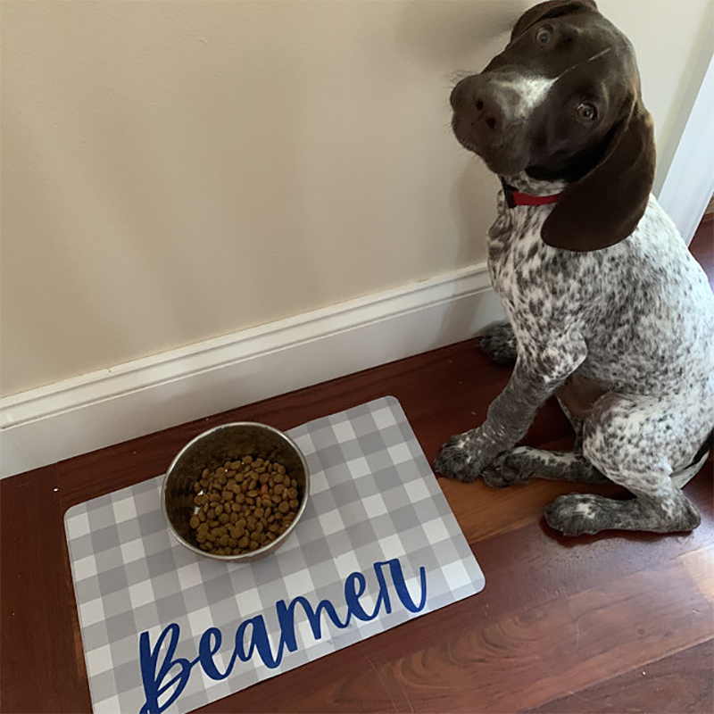 Fami Petcare Personalized Waterproof Placemat - Wood Floral - by Famigift