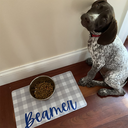 Fami Petcare Personalized Waterproof Placemat - Wood Floral - by Famigift