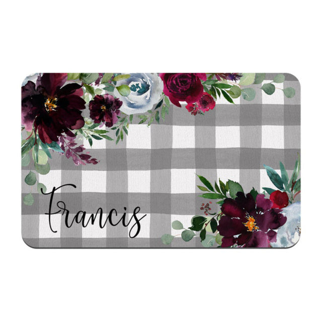 Fami Petcare Personalized Waterproof Placemat - Pink Checkered - by Famigift