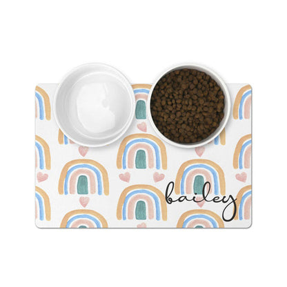 Fami Petcare Personalized Waterproof Placemat - Rainbow - by Famigift