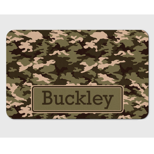 Fami Petcare Personalized Waterproof Placemat - Floral Checkered - by Famigift