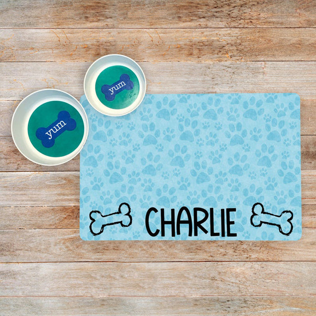 Fami Petcare Personalized Waterproof Placemat - Pink Checkered - by Famigift