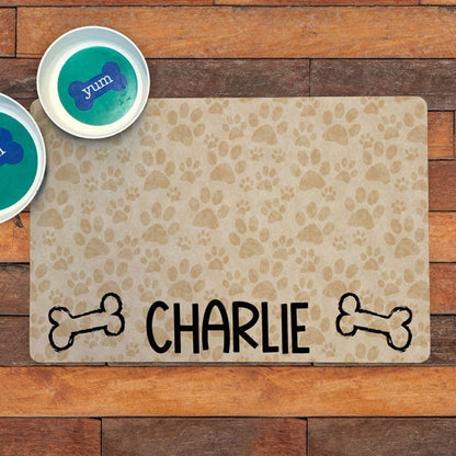 Fami Petcare Personalized Waterproof Placemat - Pink Checkered - by Famigift