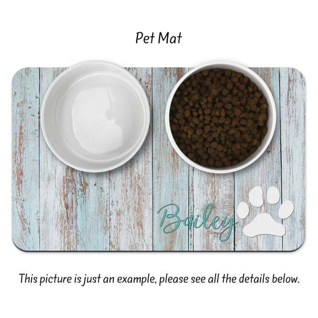 Fami Petcare Personalized Waterproof Placemat - Yellow Checkered - by Famigift