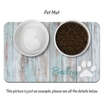 Fami Petcare Personalized Waterproof Placemat - Yellow Checkered - by Famigift