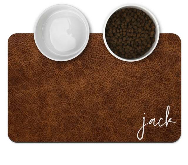 Fami Petcare Personalized Waterproof Placemat - Floral Checkered - by Famigift