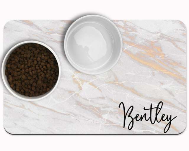 Fami Petcare Personalized Waterproof Placemat - Grey Checkered - by Famigift