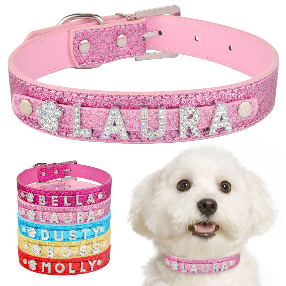 Fami Petcare Personalized Bling Collar - Red - by Famigift