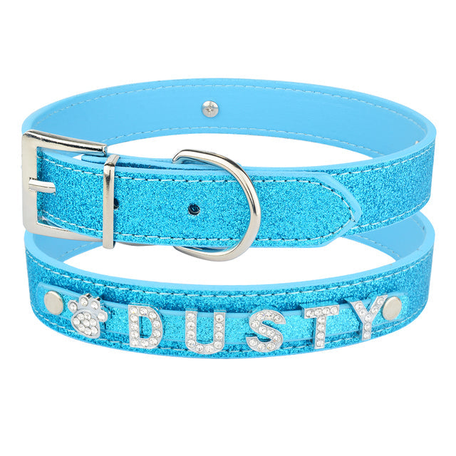 Fami Petcare Personalized Bling Collar - Blue - by Famigift