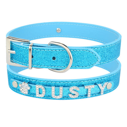 Fami Petcare Personalized Bling Collar - Blue - by Famigift