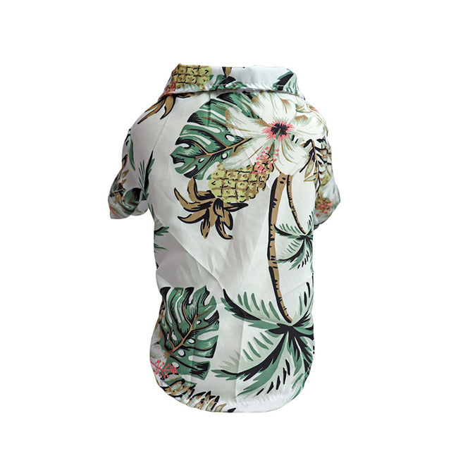 Fami Petcare Tropical Shirts - White - by Famigift