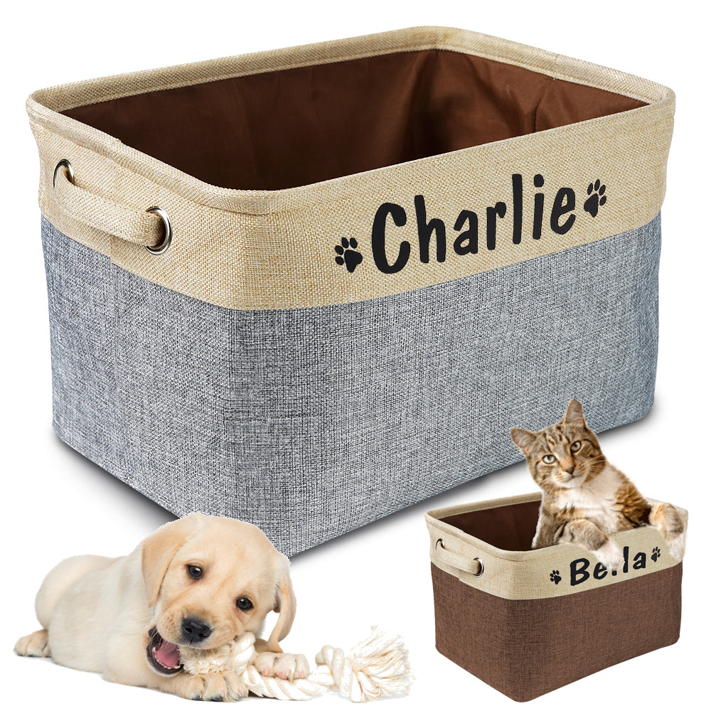 Fami Petcare Personalized Toy Basket - Coffee - by Famigift
