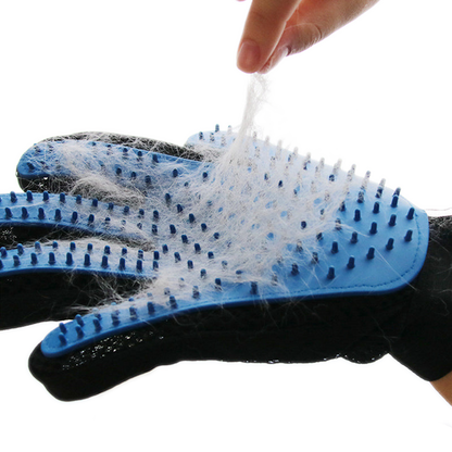 Pet Dog Hair Brush Comb Glove For Pet Cleaning Massage (1 pair - by Famigift