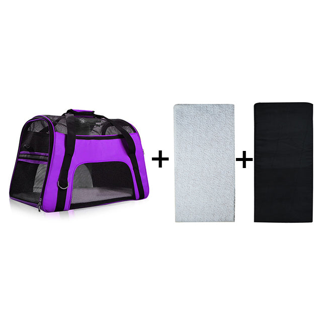 Petcare Portable Dog Carrier - Purple - by Famigift