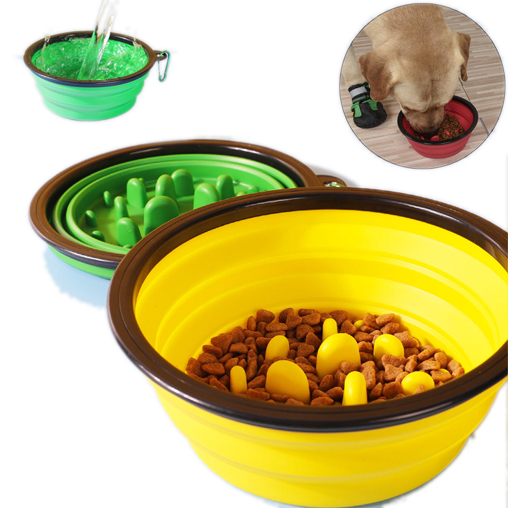 Fami Petcare Portable Slow Feed Bowl - Green - by Famigift