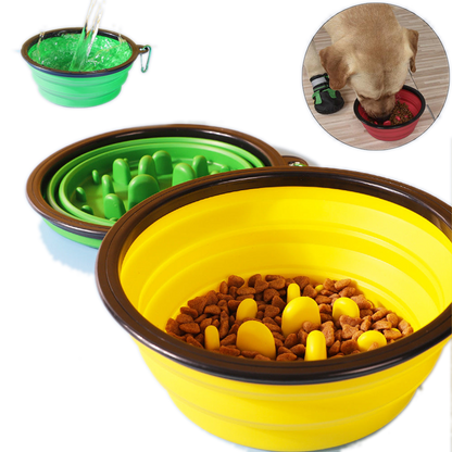 Fami Petcare Portable Slow Feed Bowl - Green - by Famigift