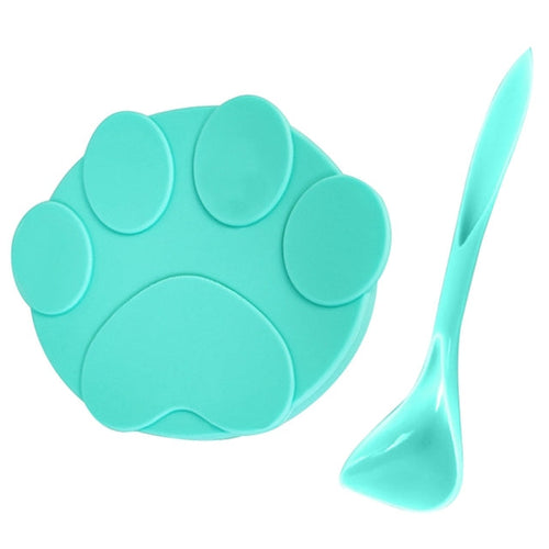Fami Petcare Universal Canned Food Lid Saver & Spoon - Light Blue Lid - by Famigift