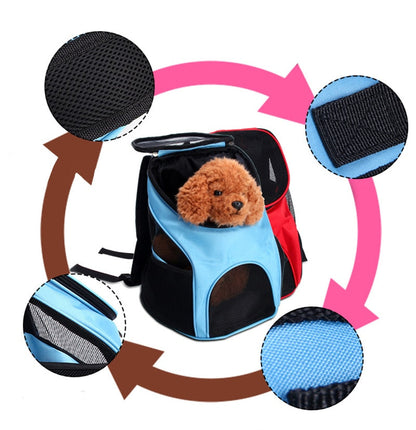 Breathable pet carrier mesh backpack for cats & dogs - by Famigift