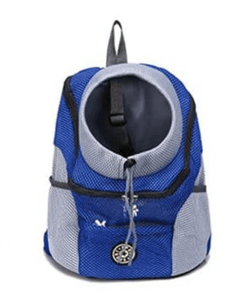 Front bag mesh pet carrier travel backpack - Blue - by Famigift