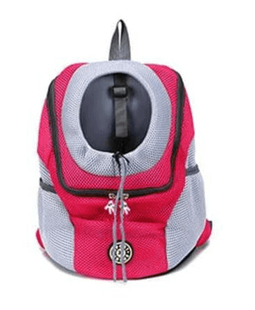 Front bag mesh pet carrier travel backpack - Black - by Famigift