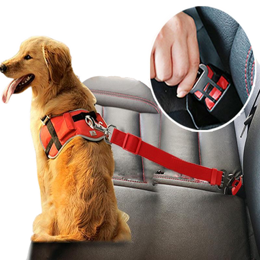 Pet Dog Cat Car Seat Belt Adjustable Harness Seatbelt Lead Leash for Small Medium Dogs Travel Clip Pet Supplies 5 Color - BLUE - by Famigift