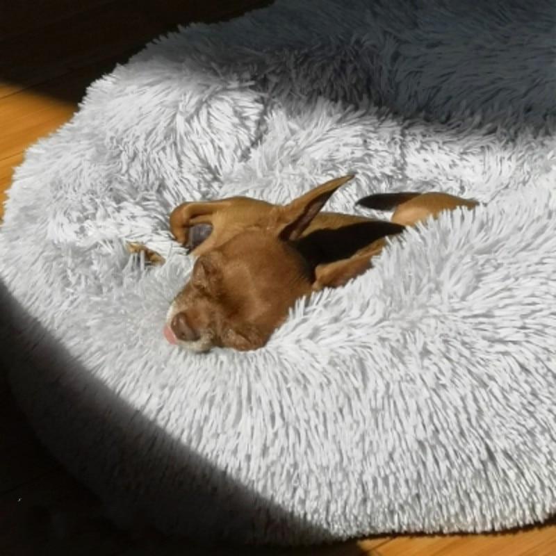 Dream Luxurious Soothing & Calming Fur Bed - Gray - by Famigift