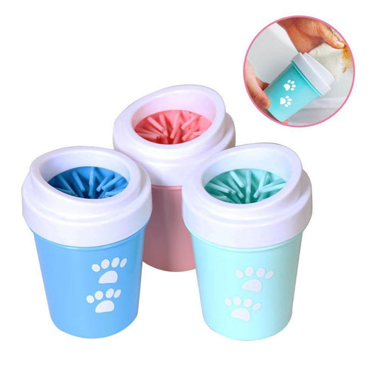 Pet Paw Cleaner Washer Cup With Soft Bristles - S - by Famigift