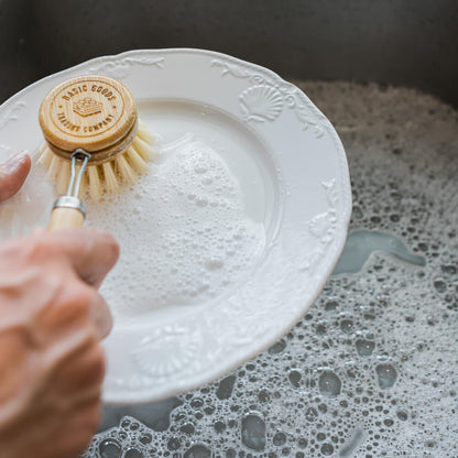 Bamboo Dishwashing Brush with Handle - by Famigift