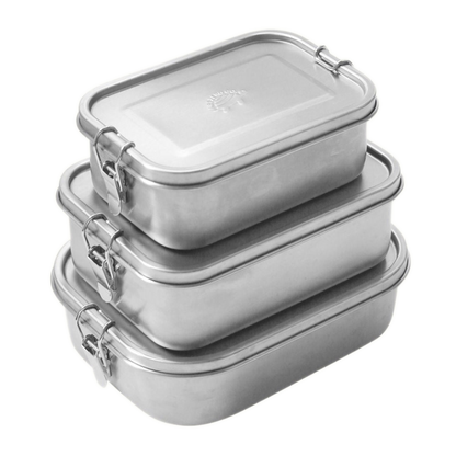 Munchie Box Stack - 3 Pack Stainless Steel Bento Box Set - Default Title - by Famigift