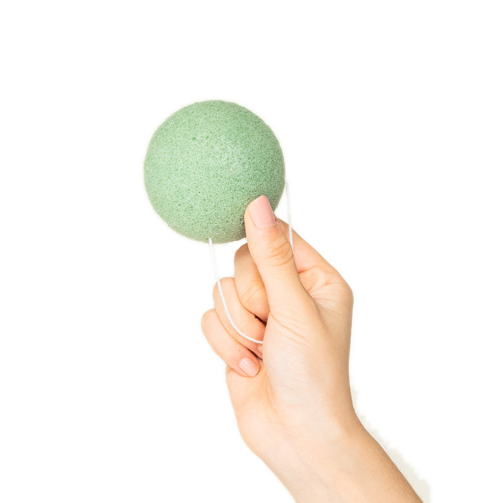 Konjac Sponges - 2 Pack of Exfoliating Face Sponges - Aloe & Bamboo Charcoal - by Famigift