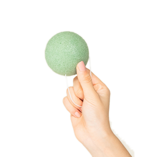 Konjac Sponges - 2 Pack of Exfoliating Face Sponges - Aloe & Bamboo Charcoal - by Famigift